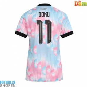 Billiga Belgien Jeremy Doku #11 Bortatröja Dam VM 2026 Kortärmad